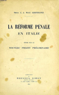 01253 - La Reforme Penale en Italie, Etude Sur le Nouveau Projet Preliminaire door Henri MG.png